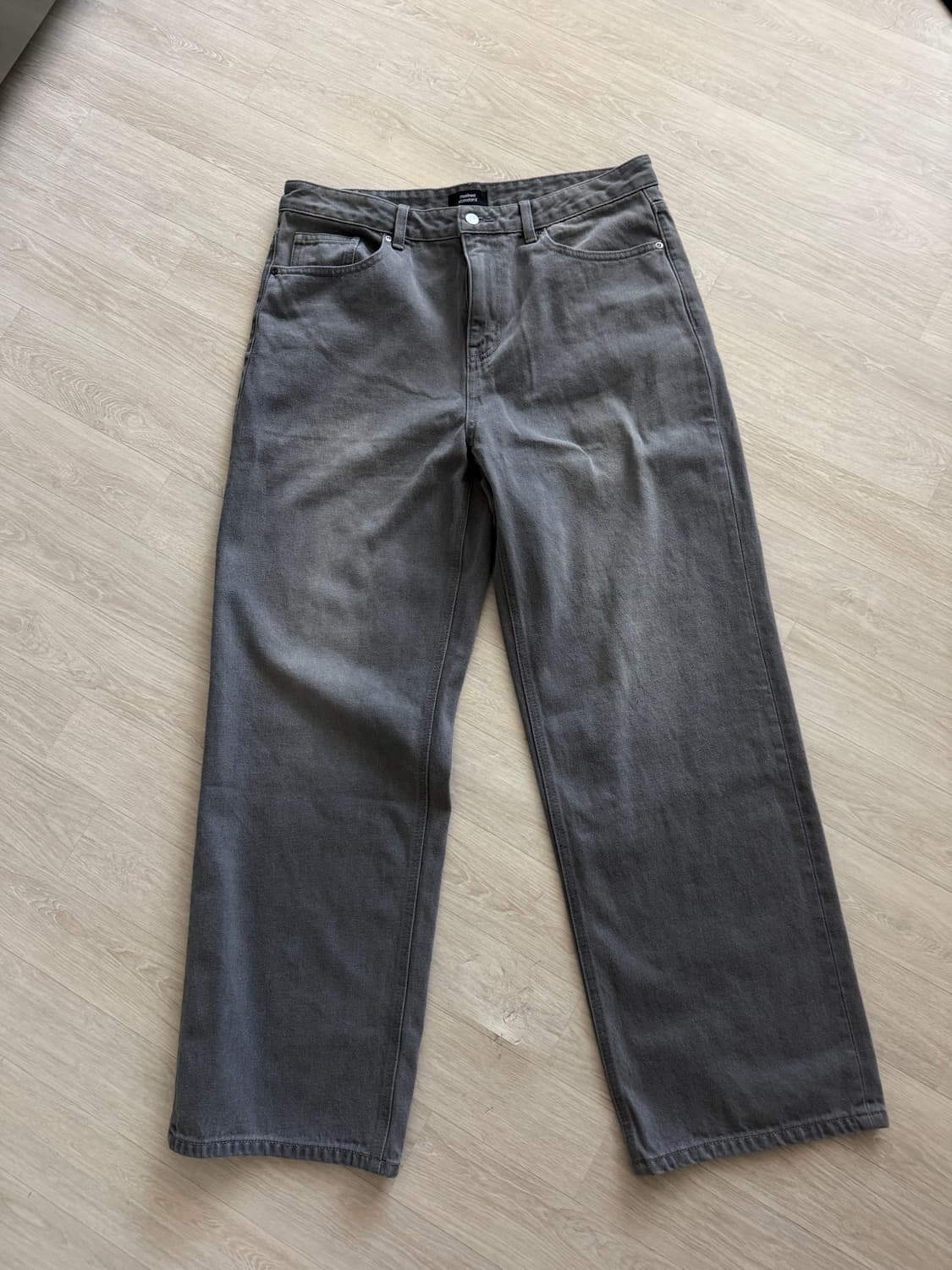 무신사 스탠다드 와이드 데님 팬츠 그레이 34 상품이미지1
