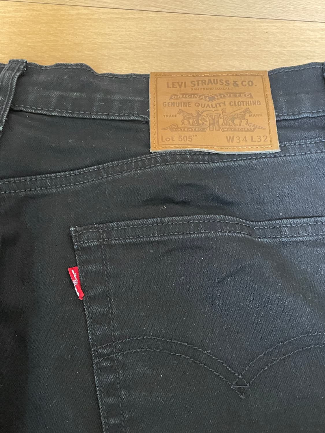 리바이스 505 w34 L32블랙진 상품이미지4