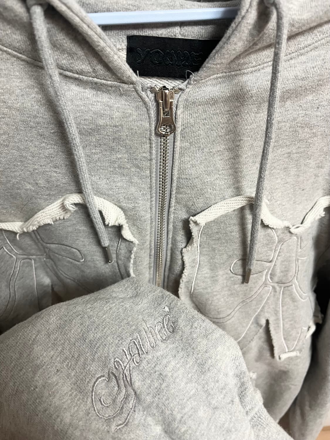 유희 YOOHEE 리본 후드집업 그레이 상품이미지5