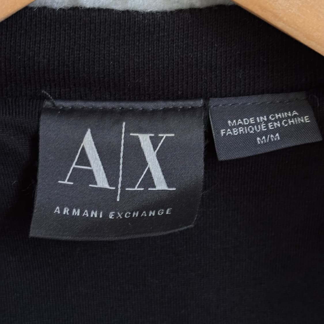AX 알마니 익스체인지 슬림 95 M 블랙 투톤 라이더 자켓 바이커  상품이미지6