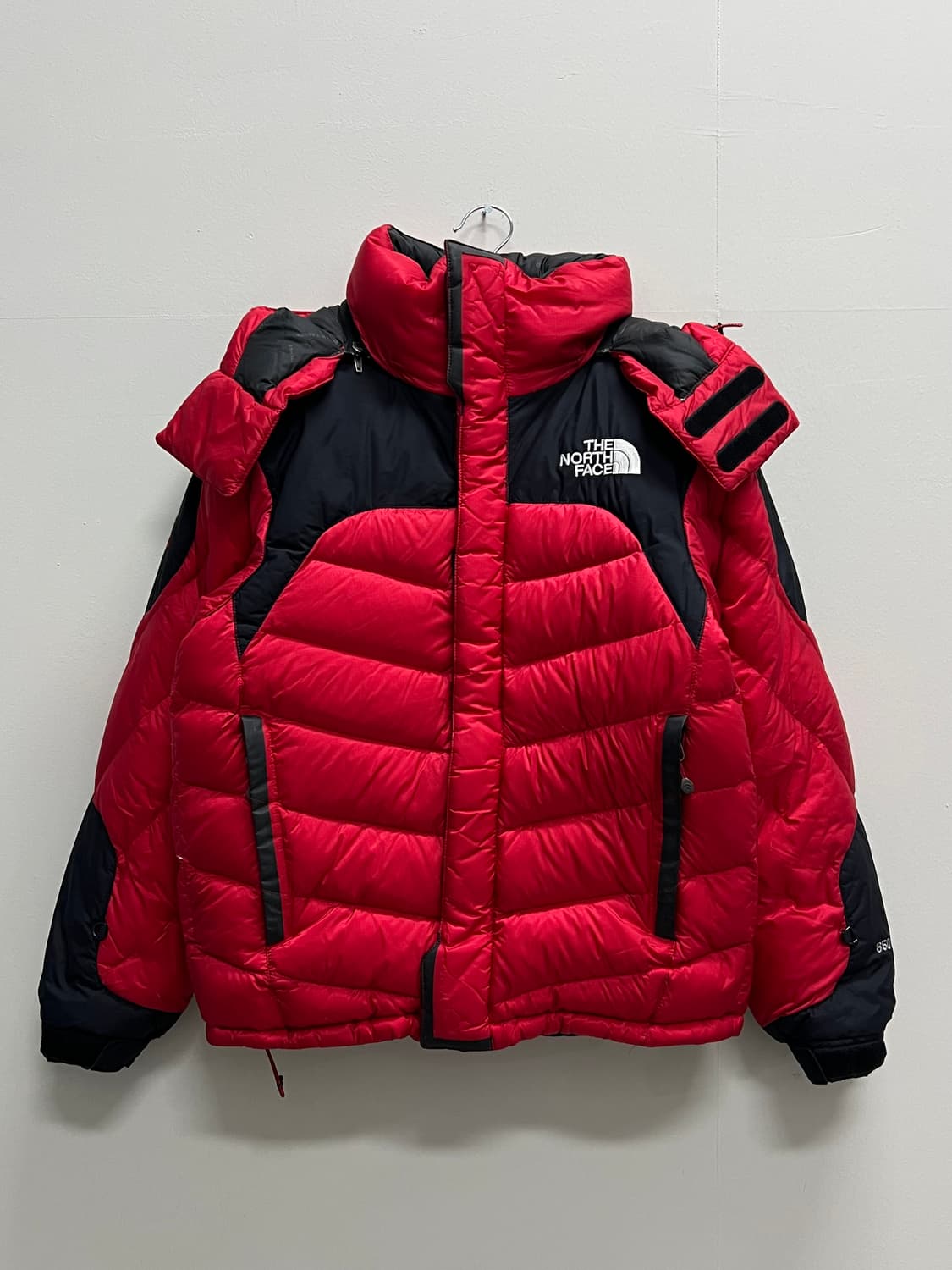 노스페이스 에베레스트 구스다운 패딩자켓 레드/블랙 상품이미지2