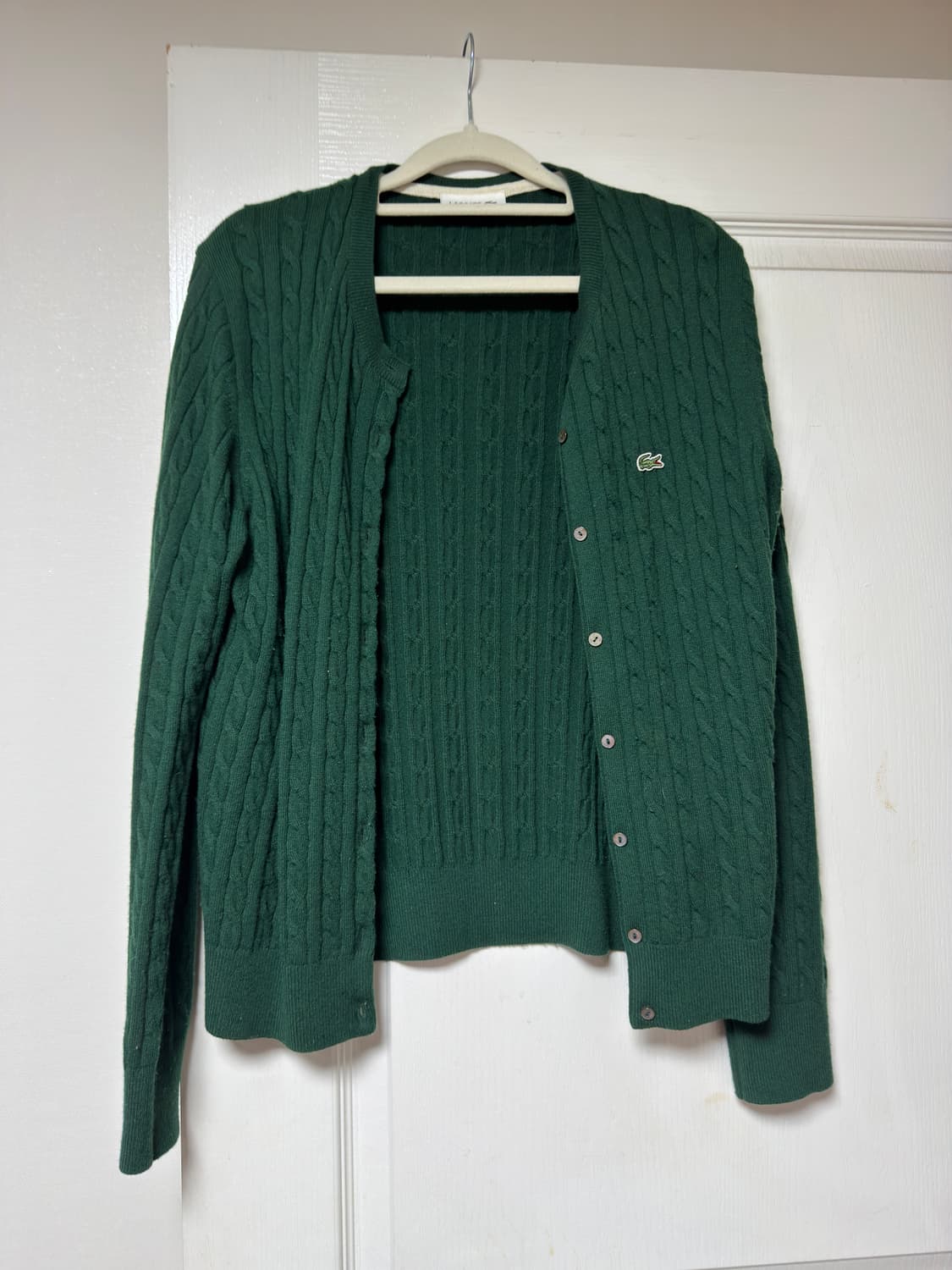 라코스테 그린 케이블 가디건 38 상품이미지2