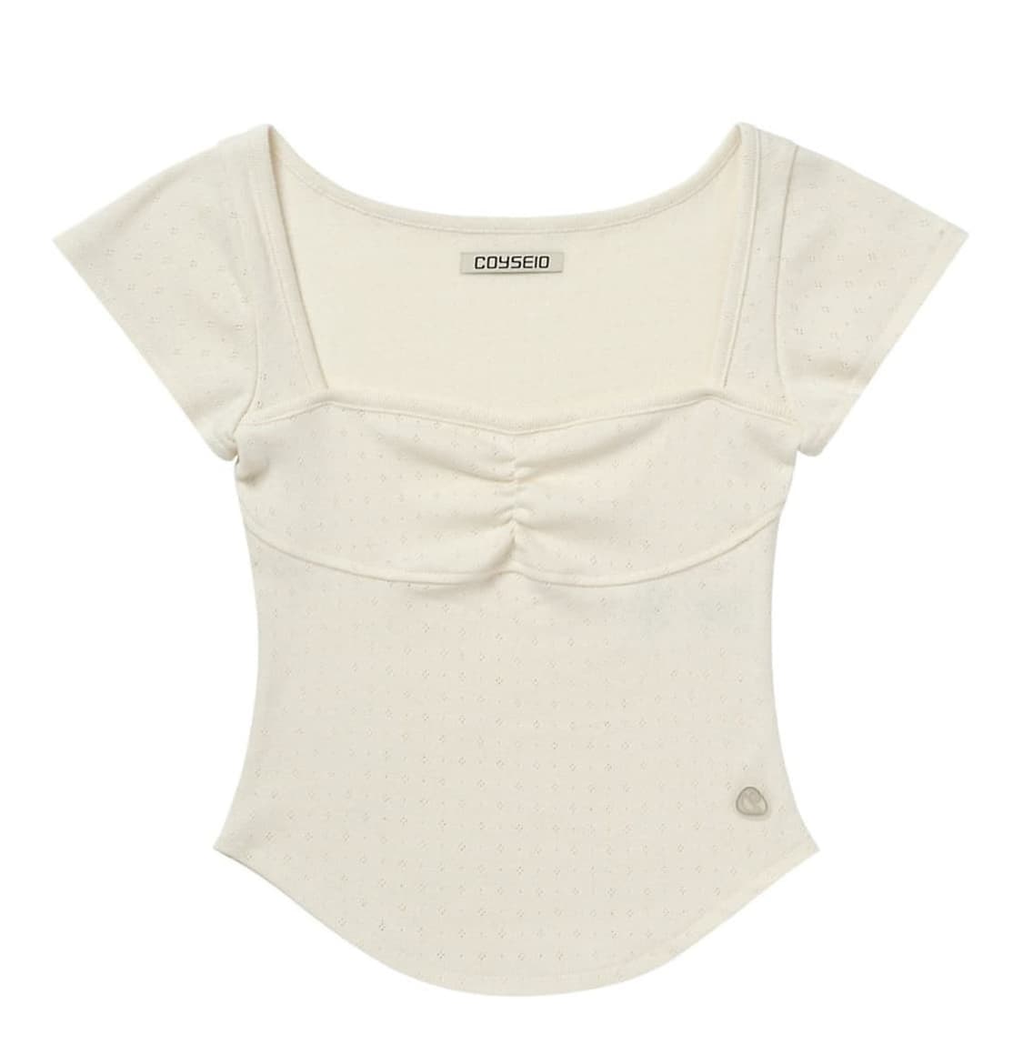 Coyseio Punching Shirring Top Cream 상품이미지1