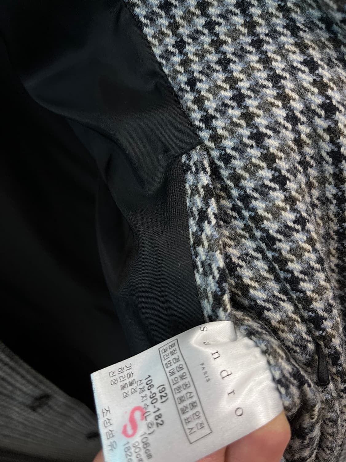 105) 산드로 체크 발마칸 코트  상품이미지6