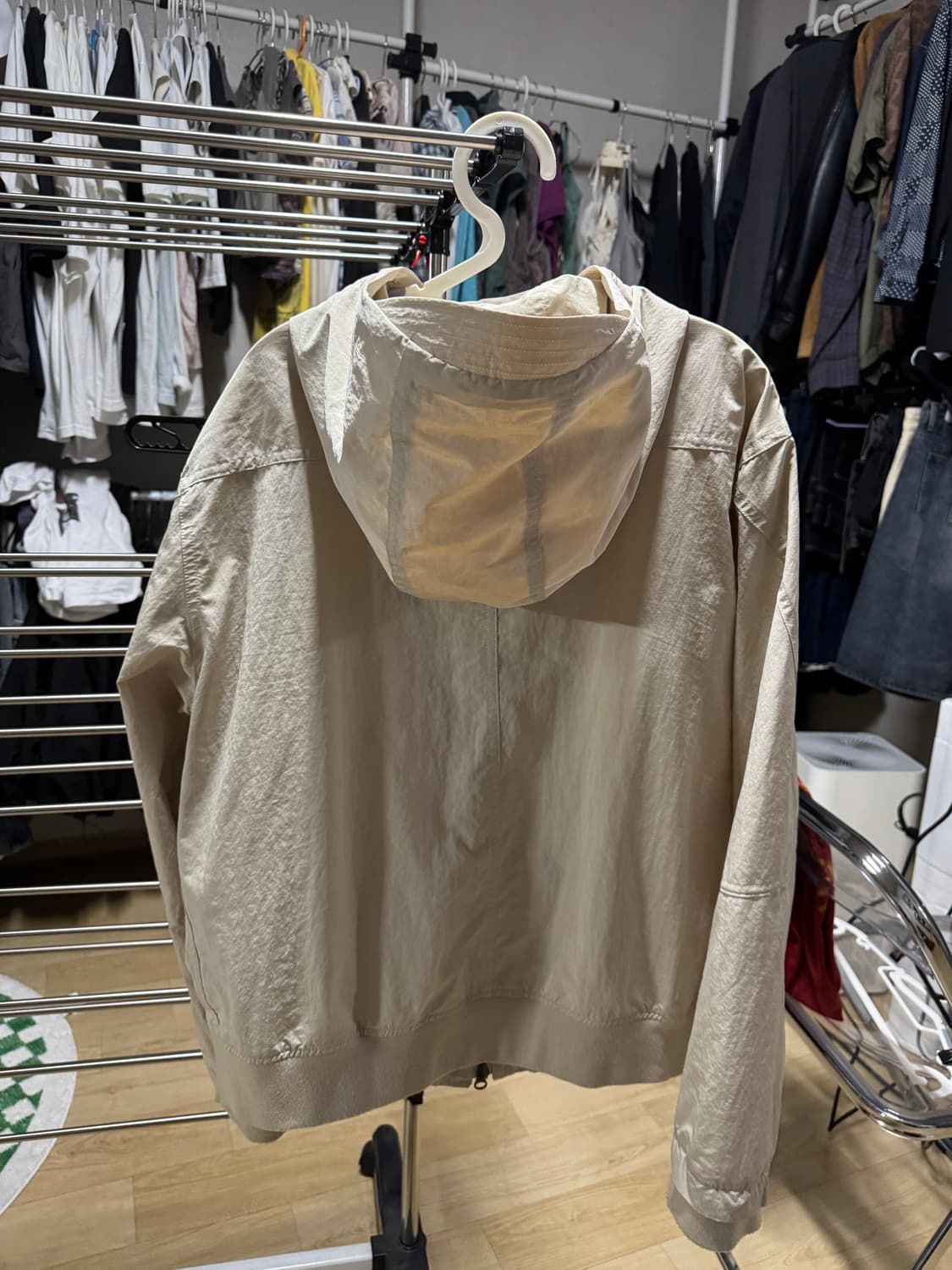 선데이오프클럽 립스탑 자켓 바람막이 아이보리 L 상품이미지4