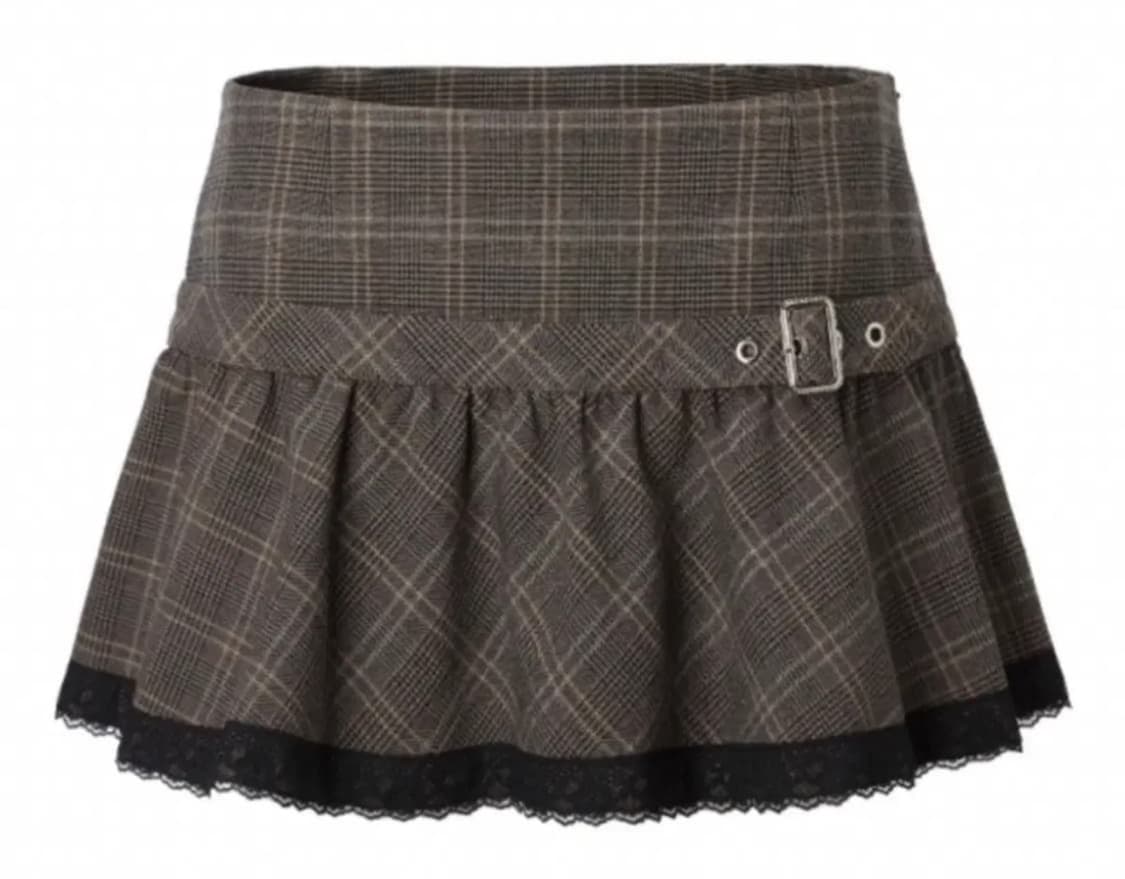 Threetimes 쓰리타임즈 엠마 홀터 탑 + 스커트 브라운 상품이미지4