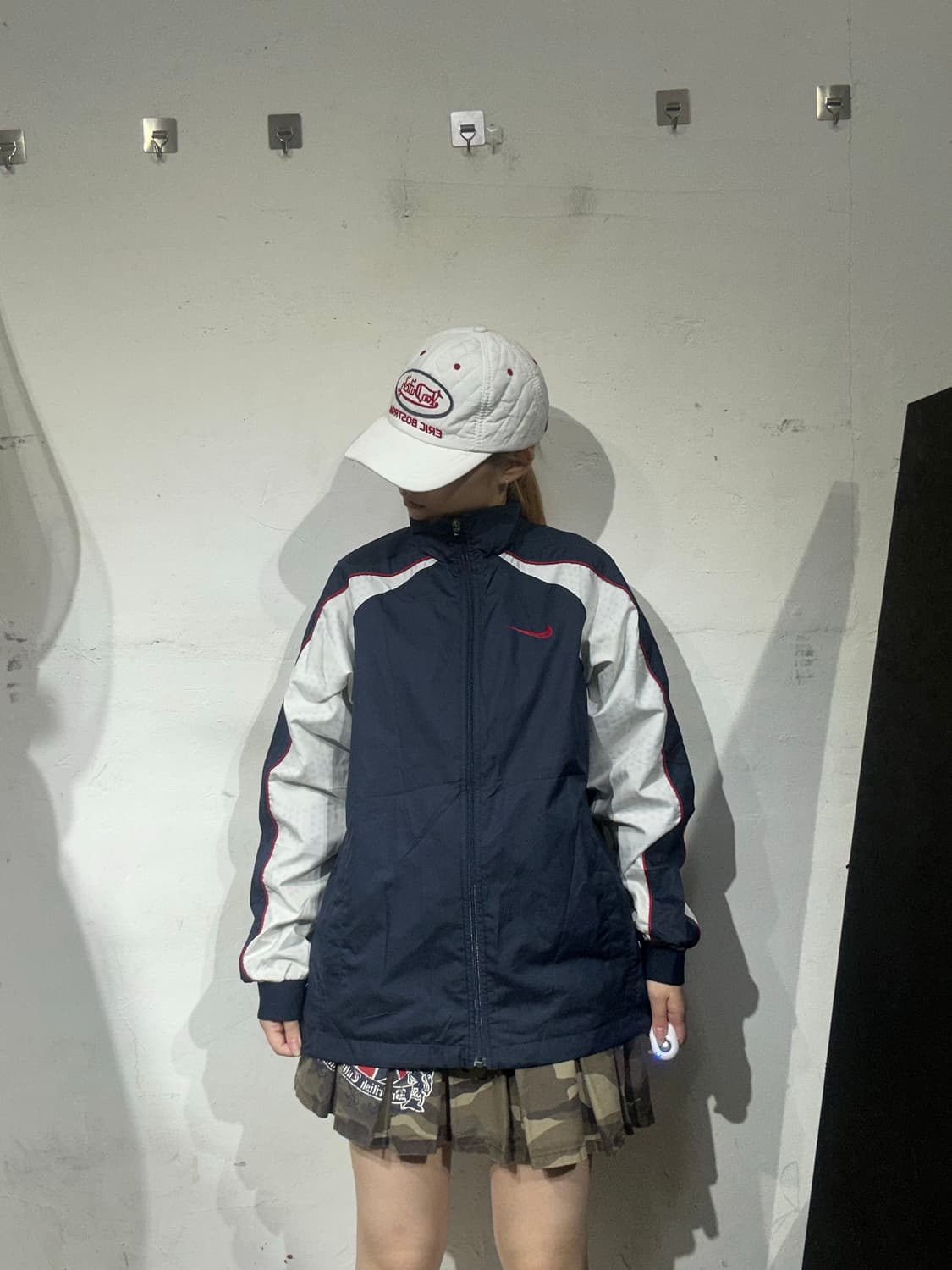 00s 나이키 네이비 사이드 라인 화이트 배색 오버핏 자켓 S 상품이미지2