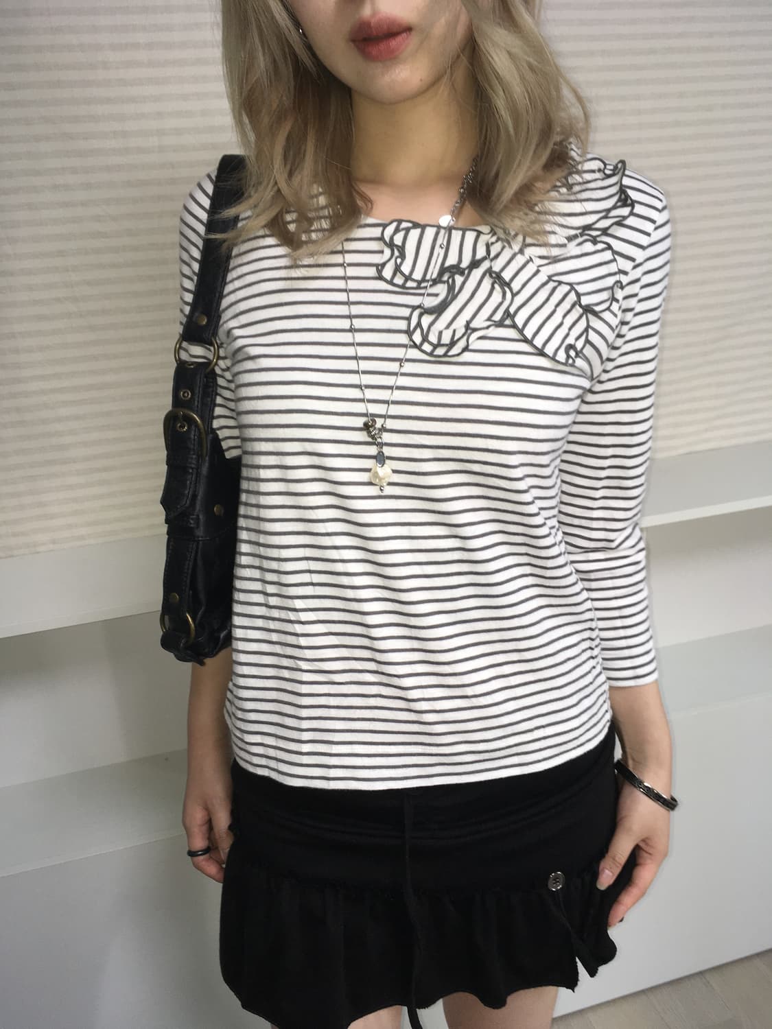 jpn vintage ribbon stripe t-shirt 상품이미지2