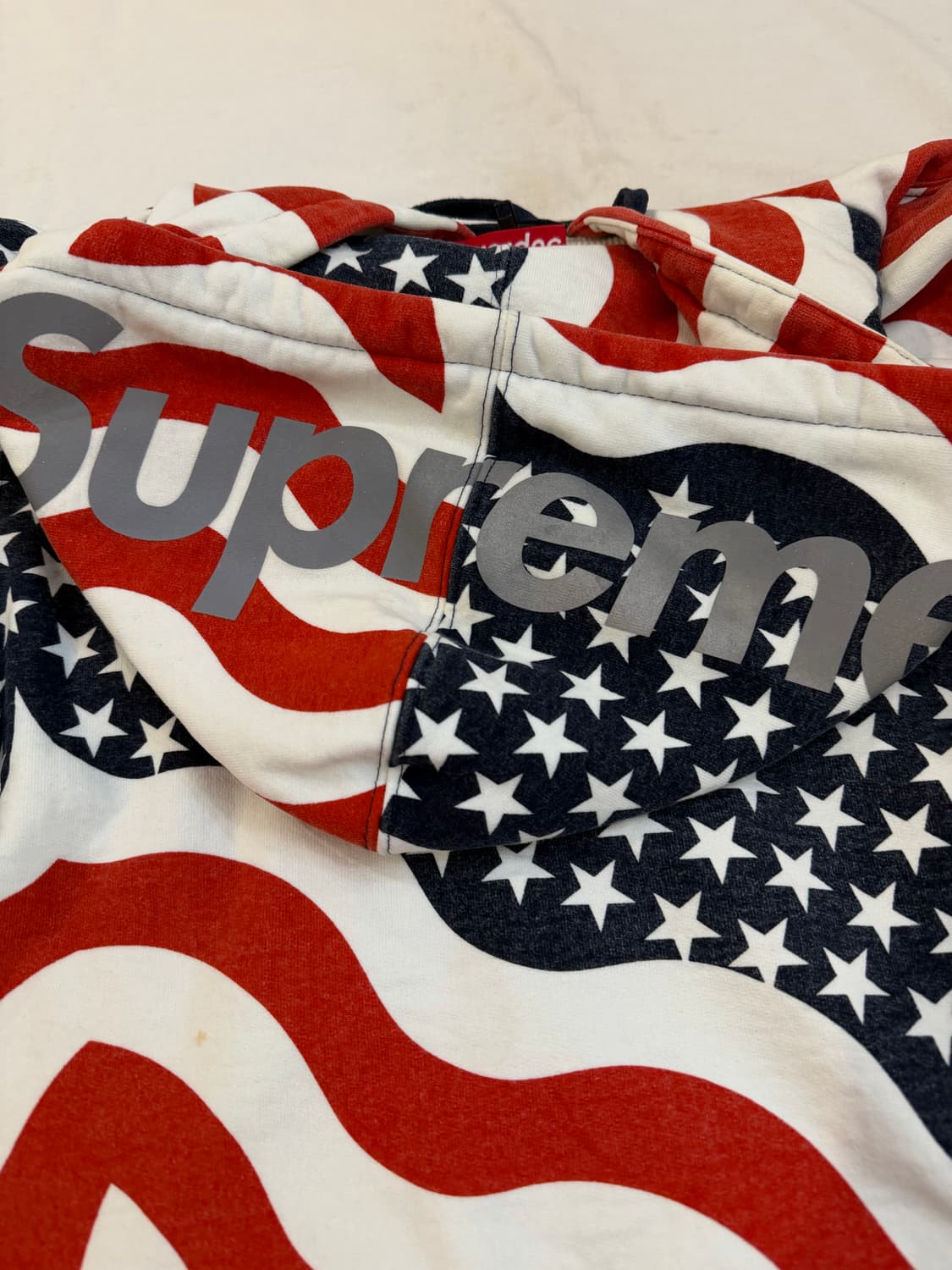 14FW 슈프림 성조기 리플렉티브 후드집업 상품이미지5
