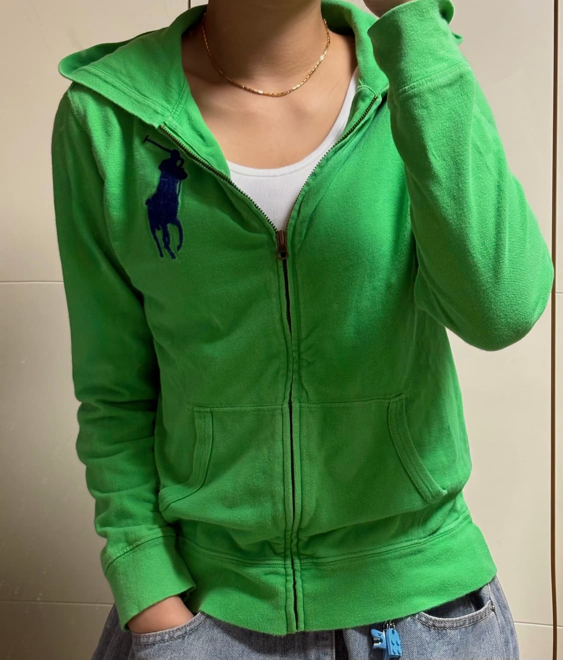 폴로 랄프로렌 빅포니 후드집업 그린 상품이미지1