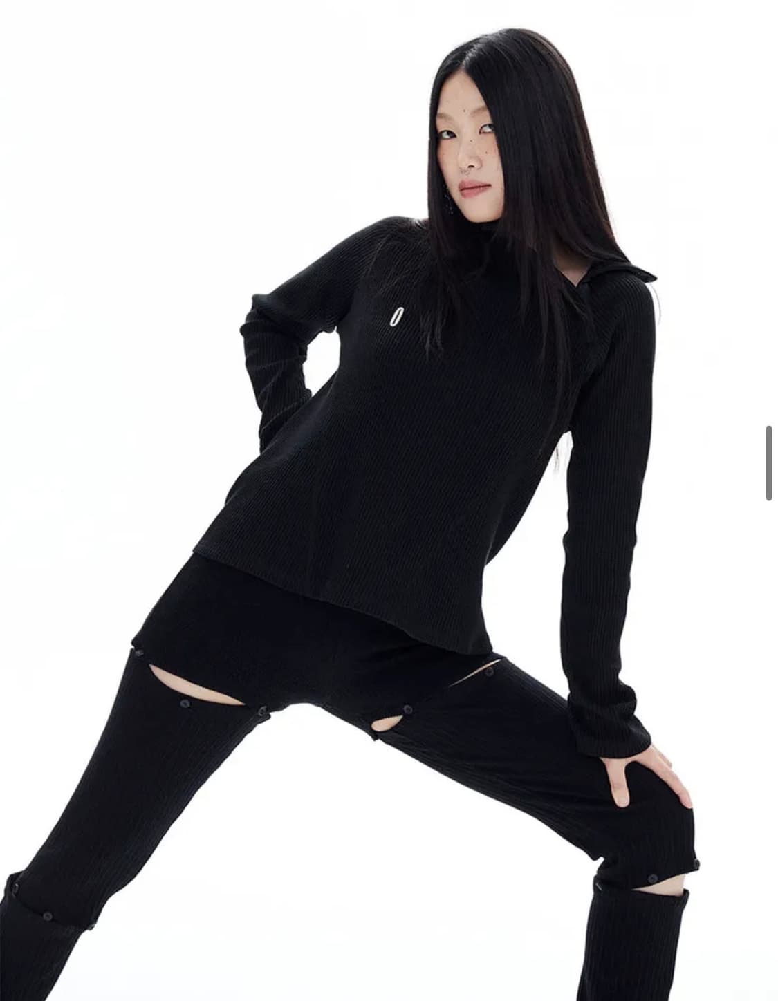 할로미늄 쓰리 파츠 개더 레깅스 상품이미지1