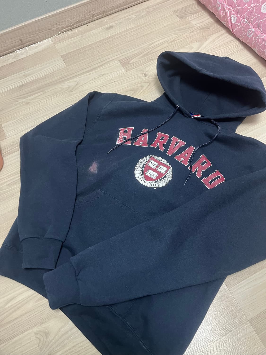 커스텀 distressed 하버드 챔피온 후드 상품이미지1