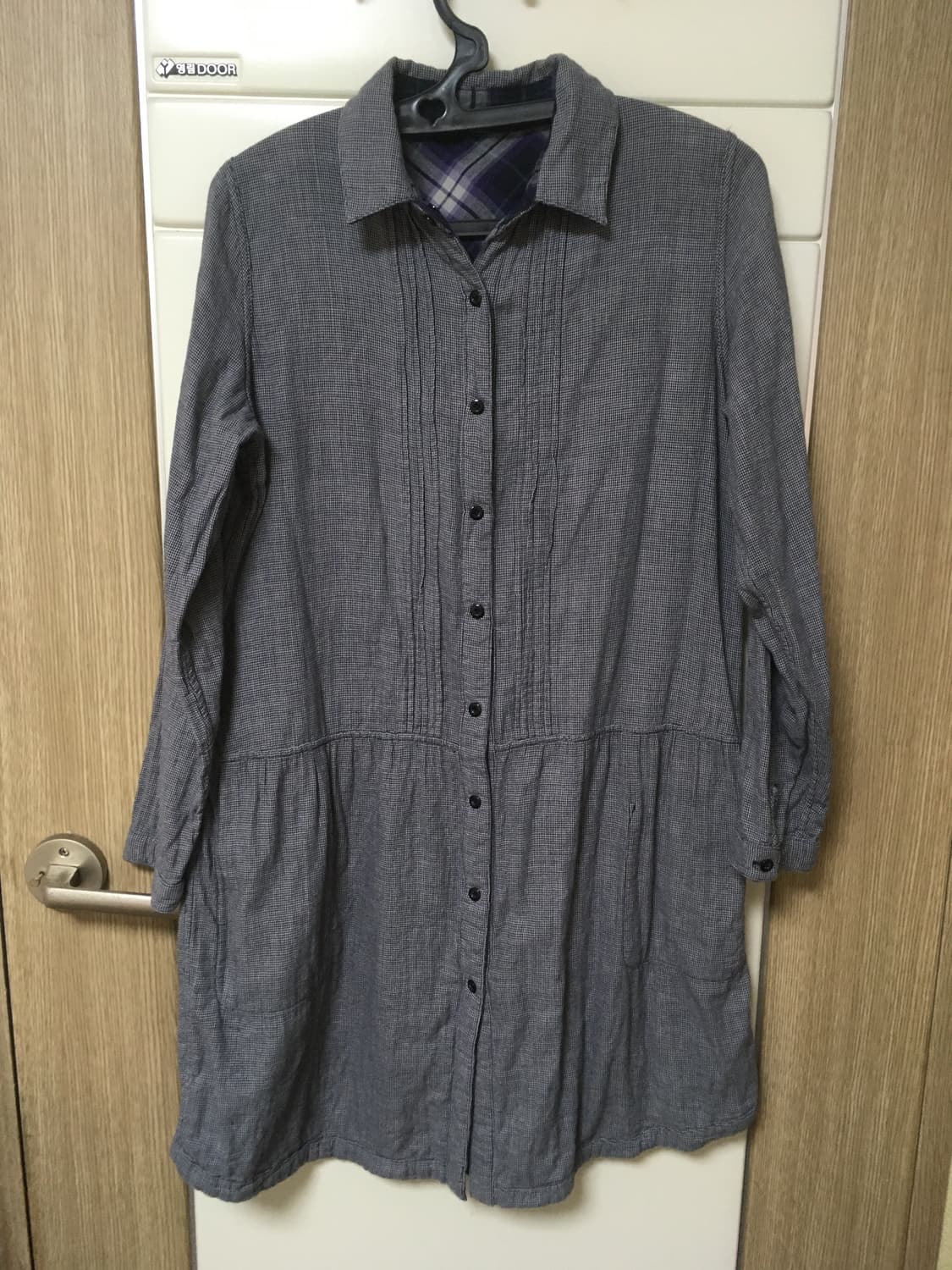 빈티지 미디 잔체크 원피스 상품이미지1