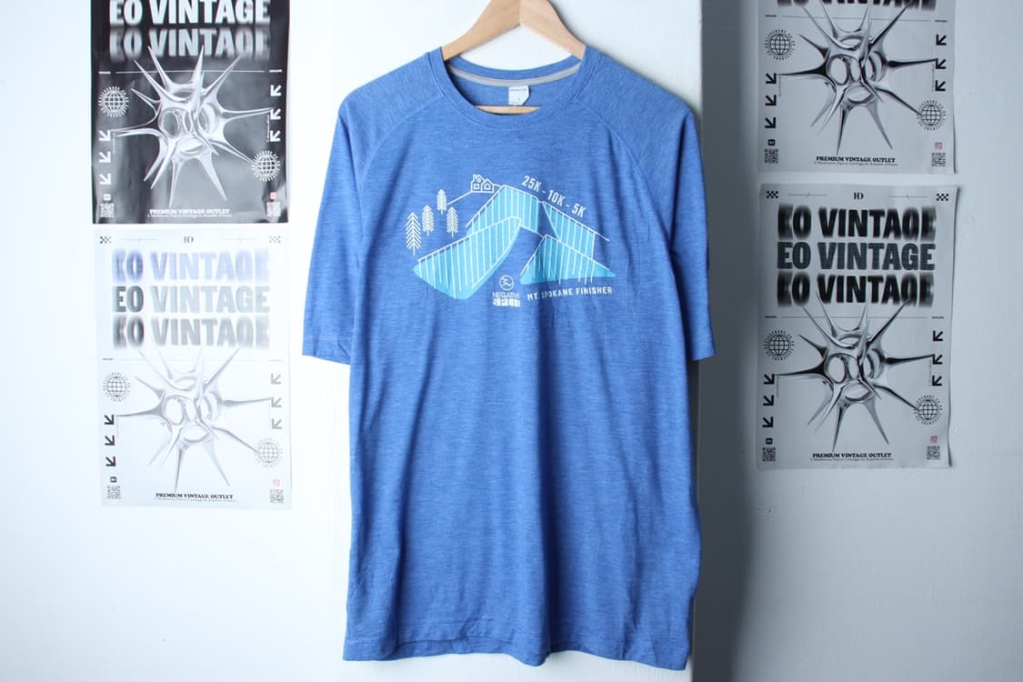 (L-2XL) 브랜드빈티지 반팔 티셔츠 USA 빅사이즈 블루-H30223 상품이미지2