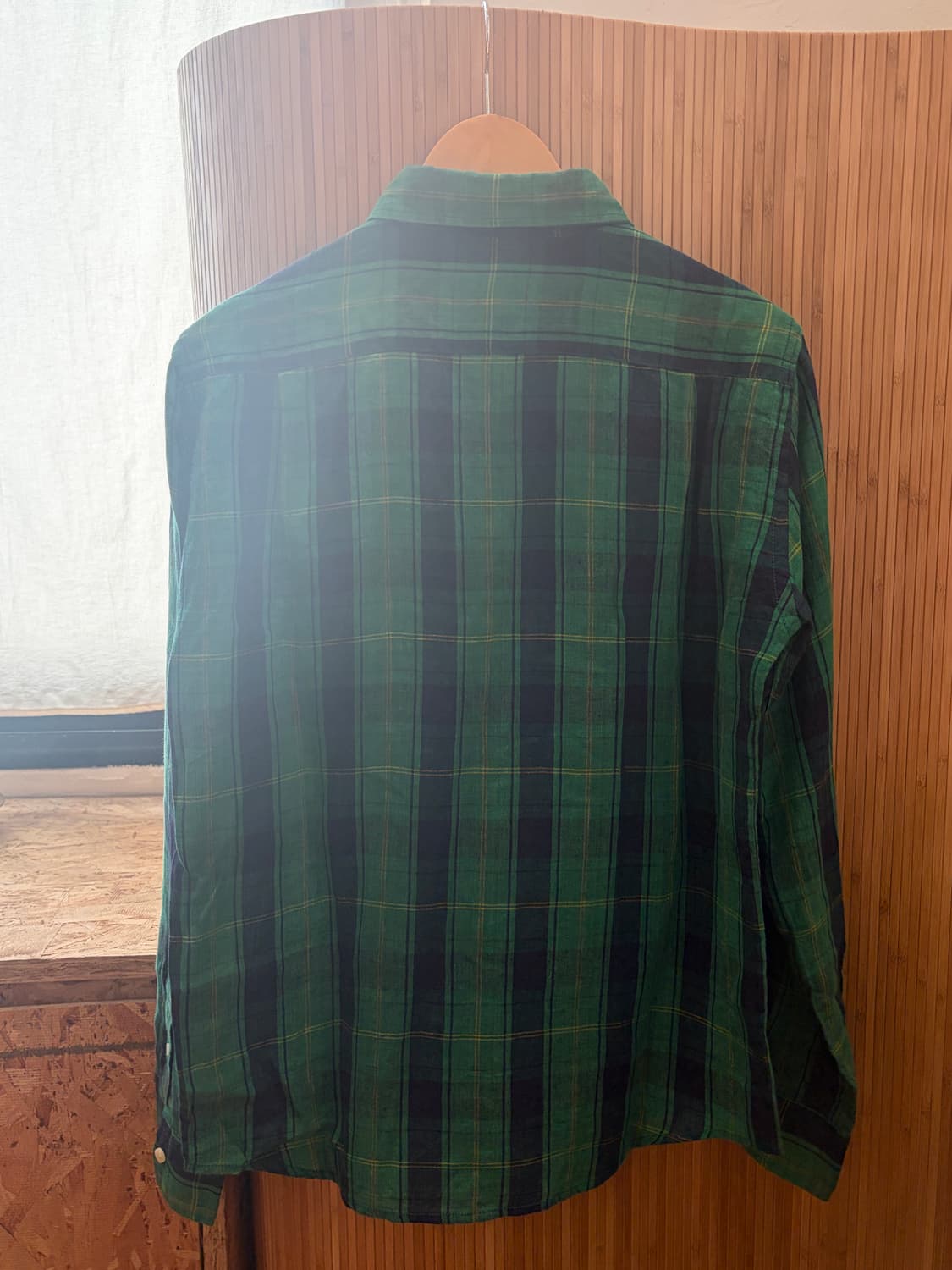 GLOBAL WORK LINEN CHECK SHIRT 상품이미지10