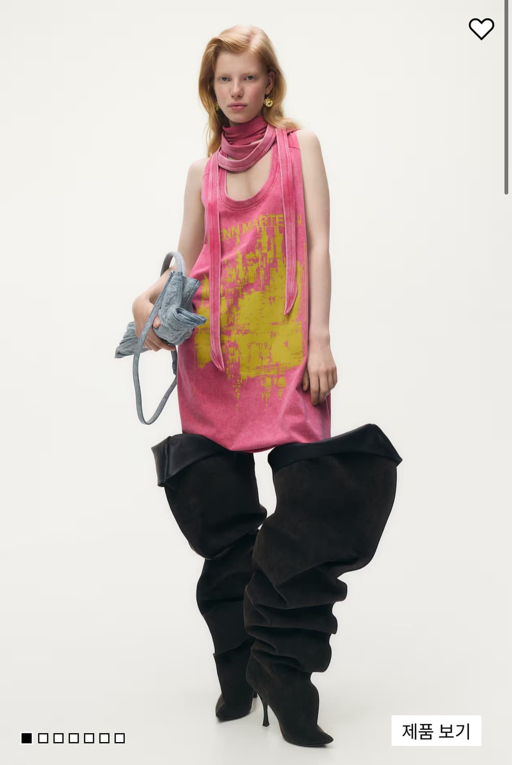 H&M x 글렌 마틴스 타이 디테일 미니 드레스 레드 상품이미지1