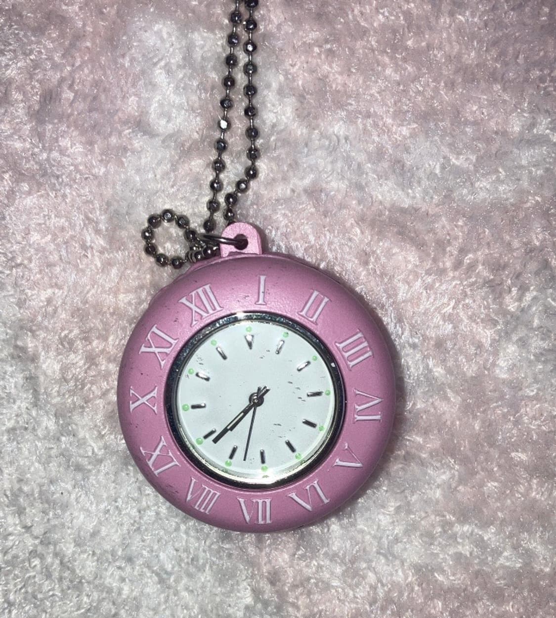 jpn 핑크 마카롱 시계 목걸이 상품이미지1