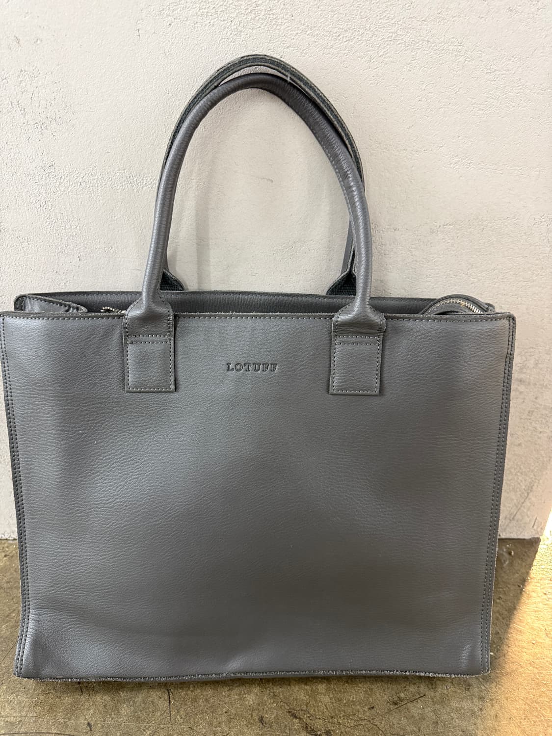 로터프 그레이 레더 남성용 토트백 상품이미지2