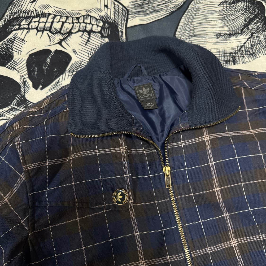 아디다스 00s 체크 블루종 져지 100사이즈 상품이미지3