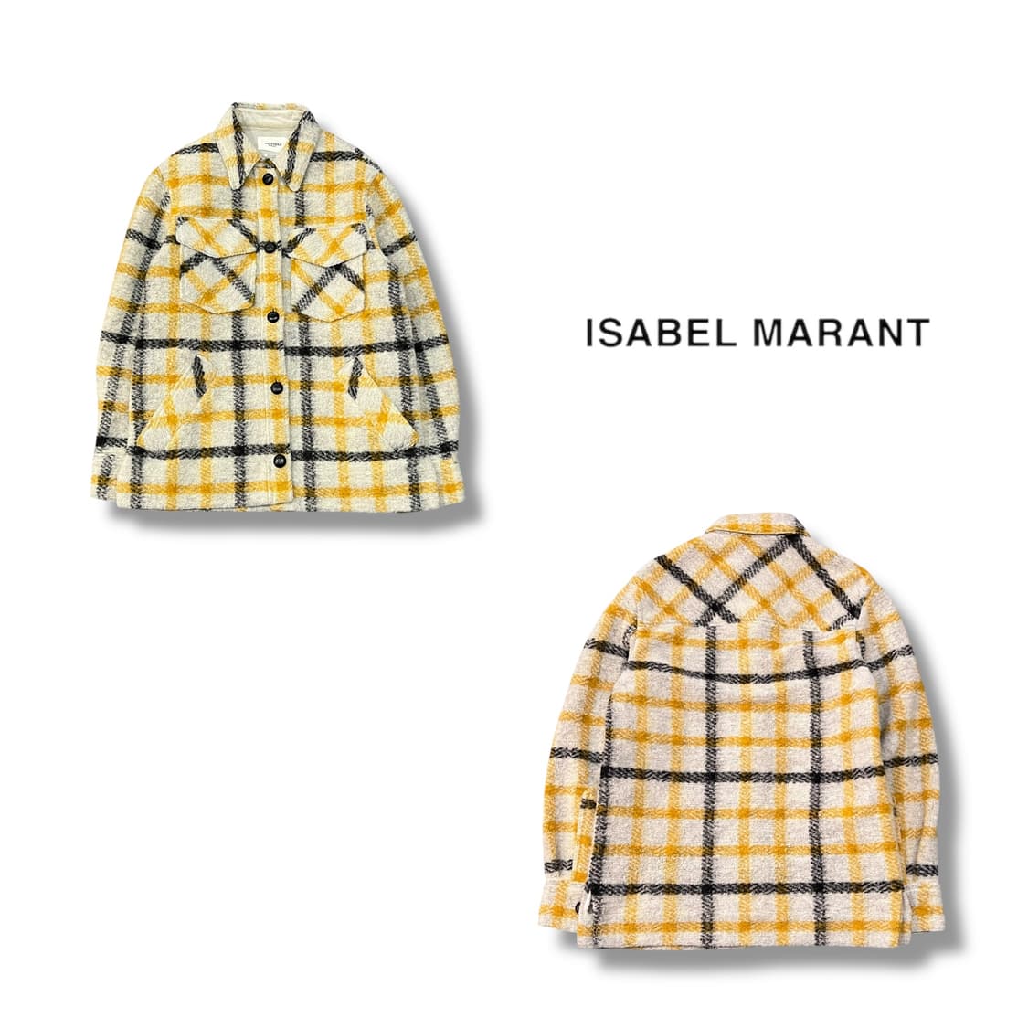  이자벨마랑 가스트 체크 울 혼방 자켓 y13849 상품이미지1