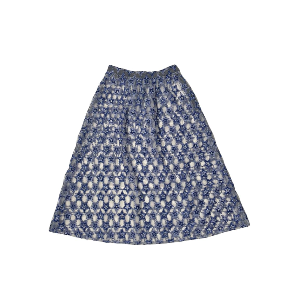 Queens court 시스루 별 자수 스커트 상품이미지1