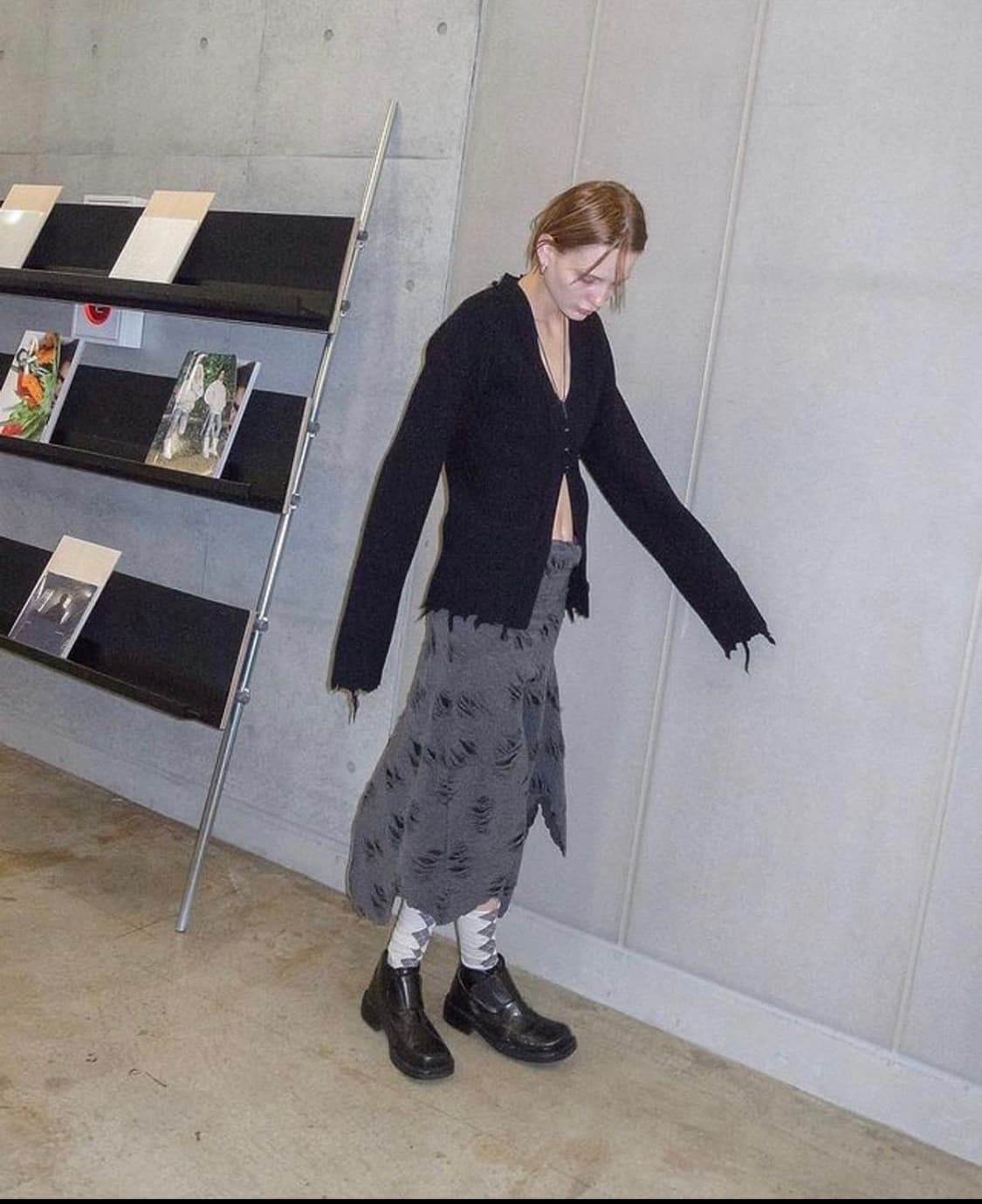 perverze  Damaged knit Tiny cardigan 상품이미지4