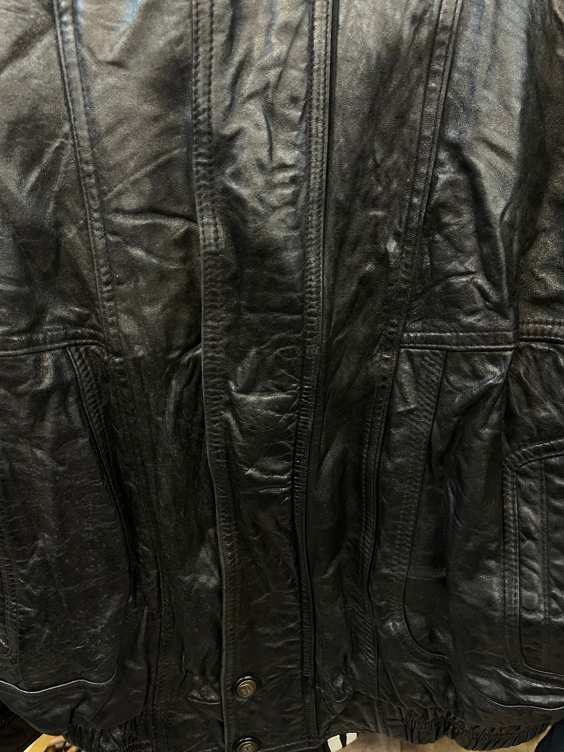 빈티지 양가죽 레더 자켓 블랙 L #csz2598 상품이미지6