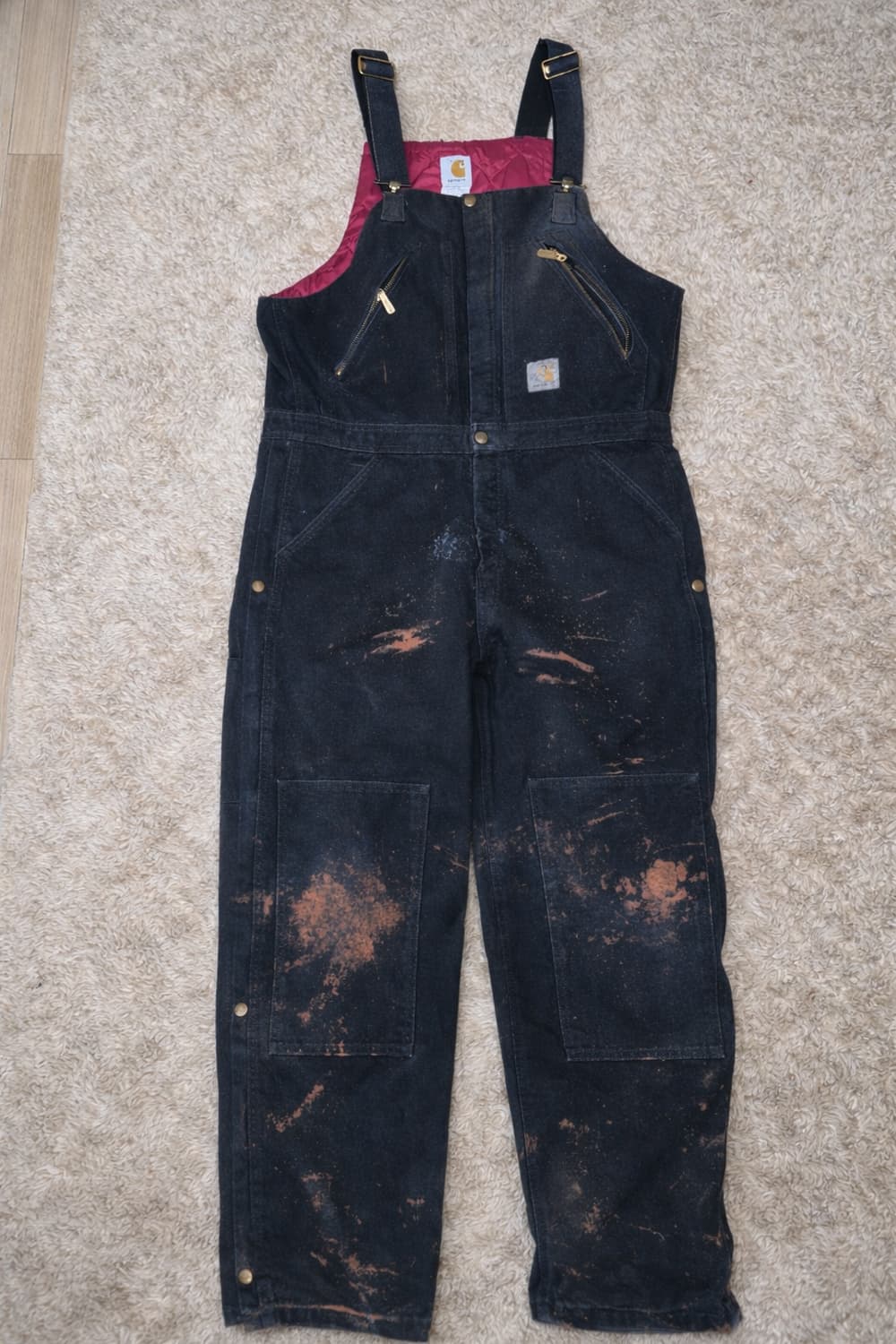 네고 받음) 칼하트90s 오버롤 34x28 블랙 개맛도리 상품이미지1