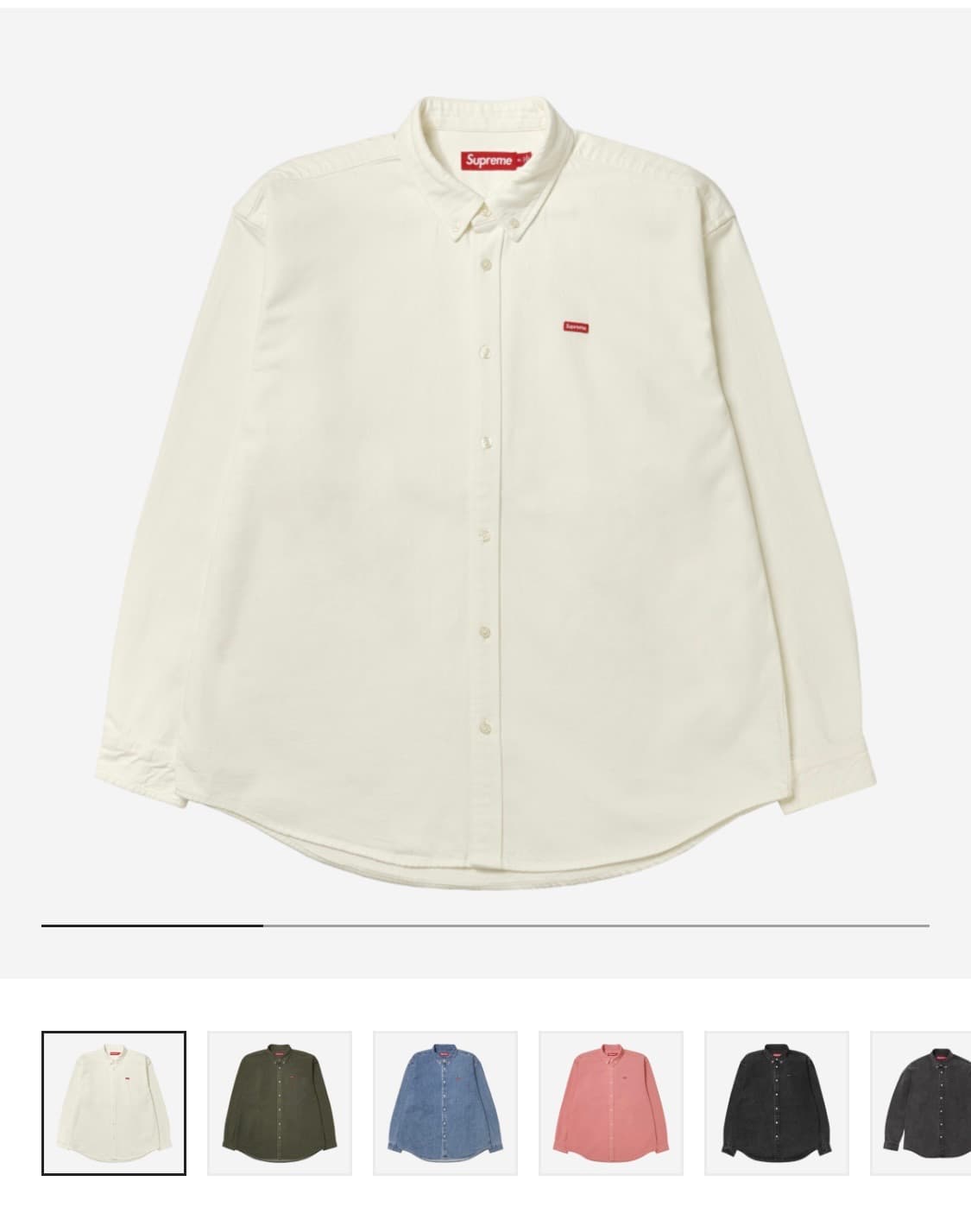 Supreme Small Box Denim Shirt White - 25 상품이미지1