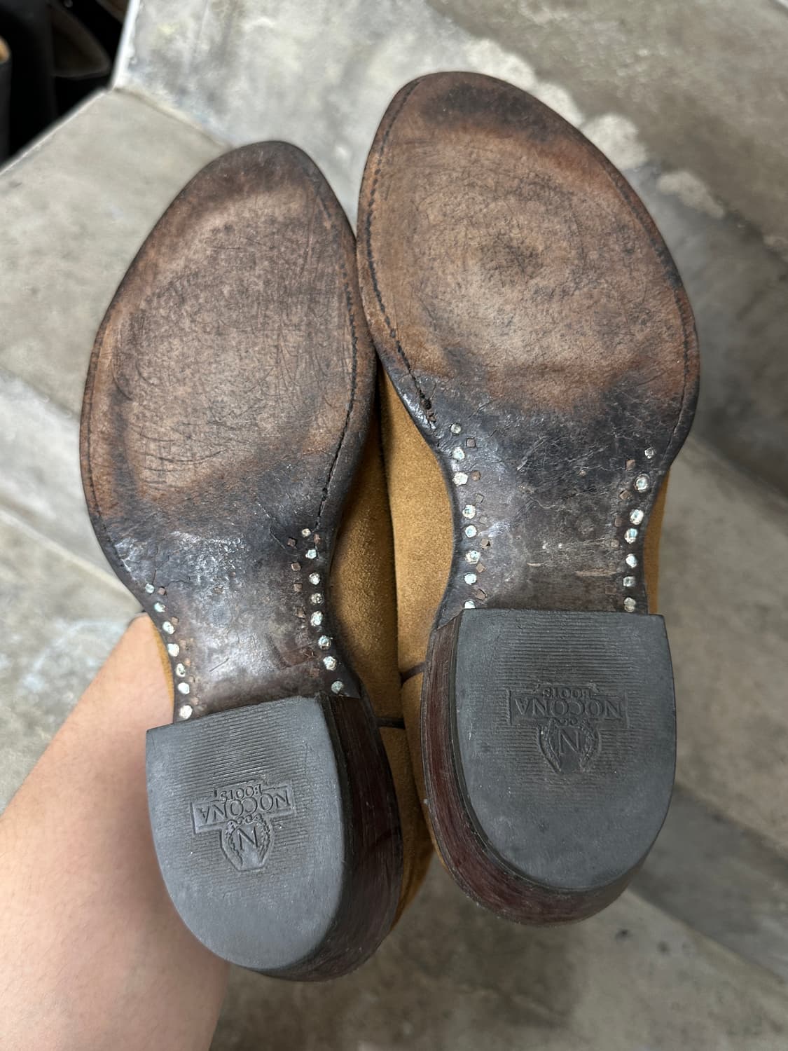 90's USA 노코나 러프아웃 스웨이드 웨스턴 부츠 카우보이 부츠 상품이미지10