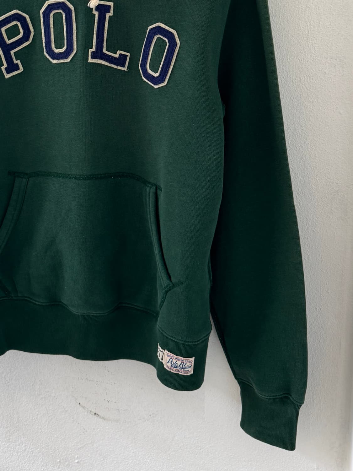 폴로 딥그린 스펠로고 후드 상품이미지3