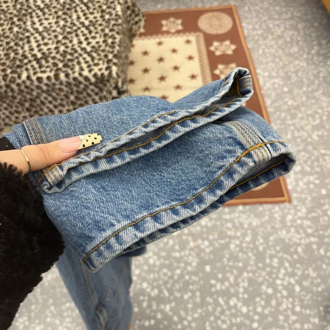 아웃스탠딩 캐주얼 아메카지 카펜터 와이드 데님팬츠 S C09634 상품이미지8