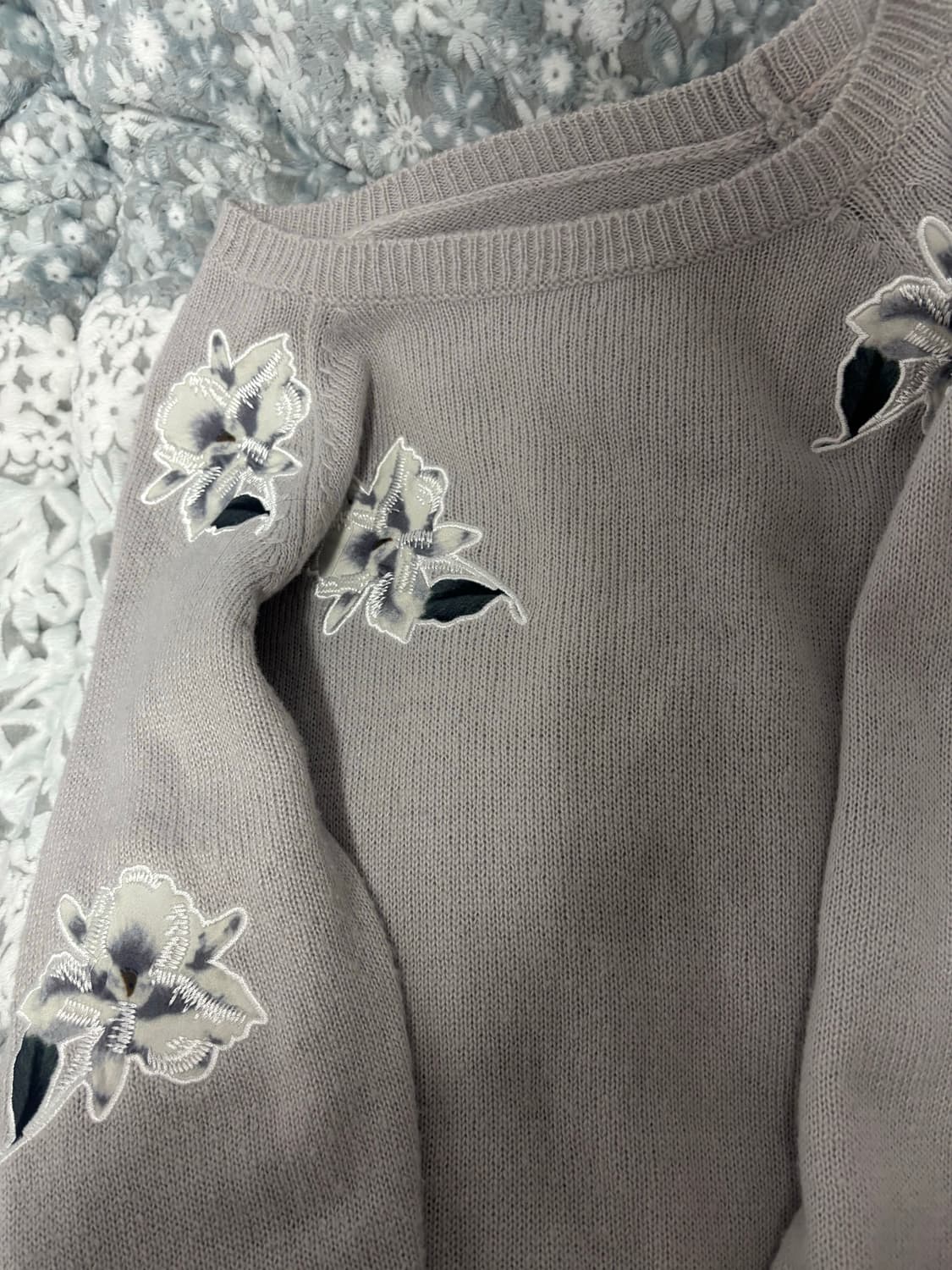 🦷빈티지 꽃자수 니트🦷 상품이미지2