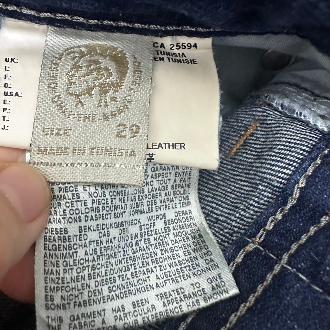 Diesel 디젤 데님 청바지 워싱진 29인치 상품이미지10