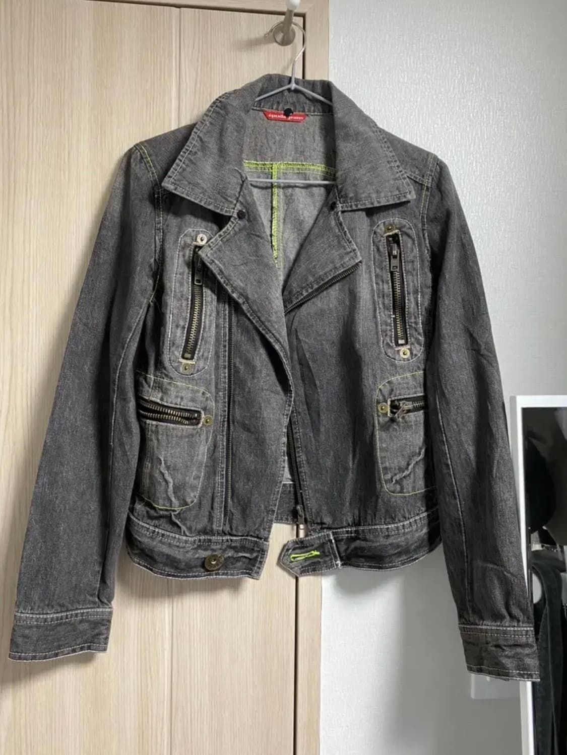 빈티지 그레이데님 자켓 흑청 상품이미지1