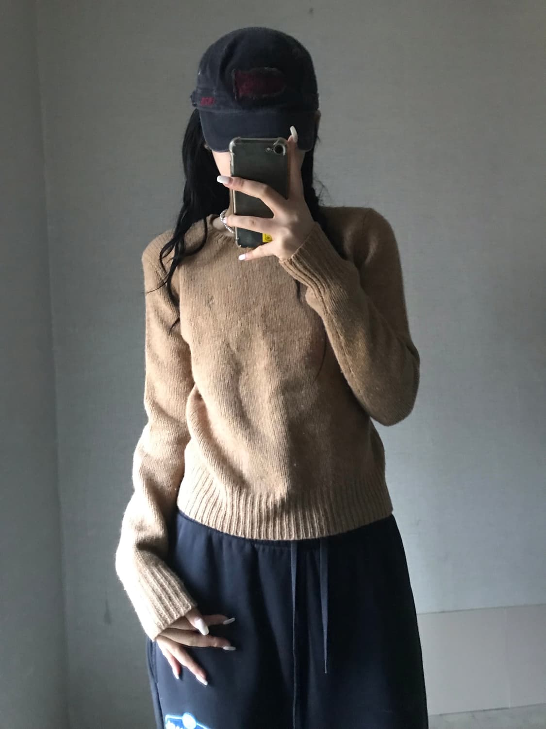 폴로 베이지 보카시 니트 상품이미지4