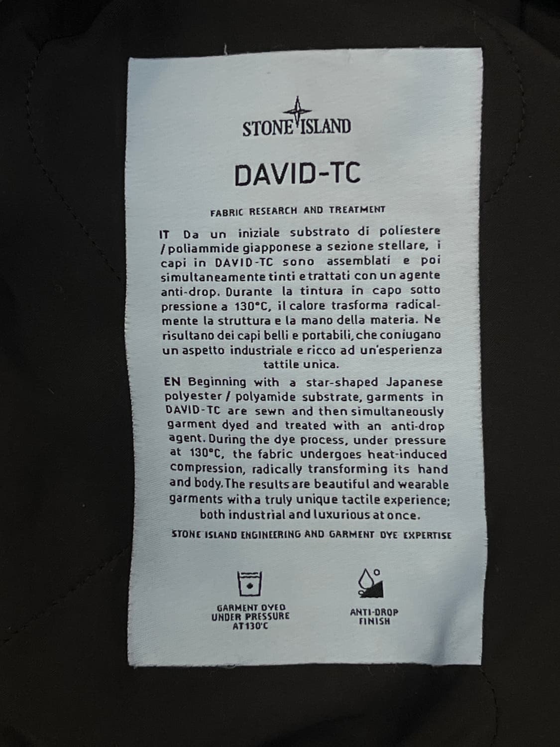 스톤아일랜드 사선 브레스티드 다비드 TC 코트 상품이미지7