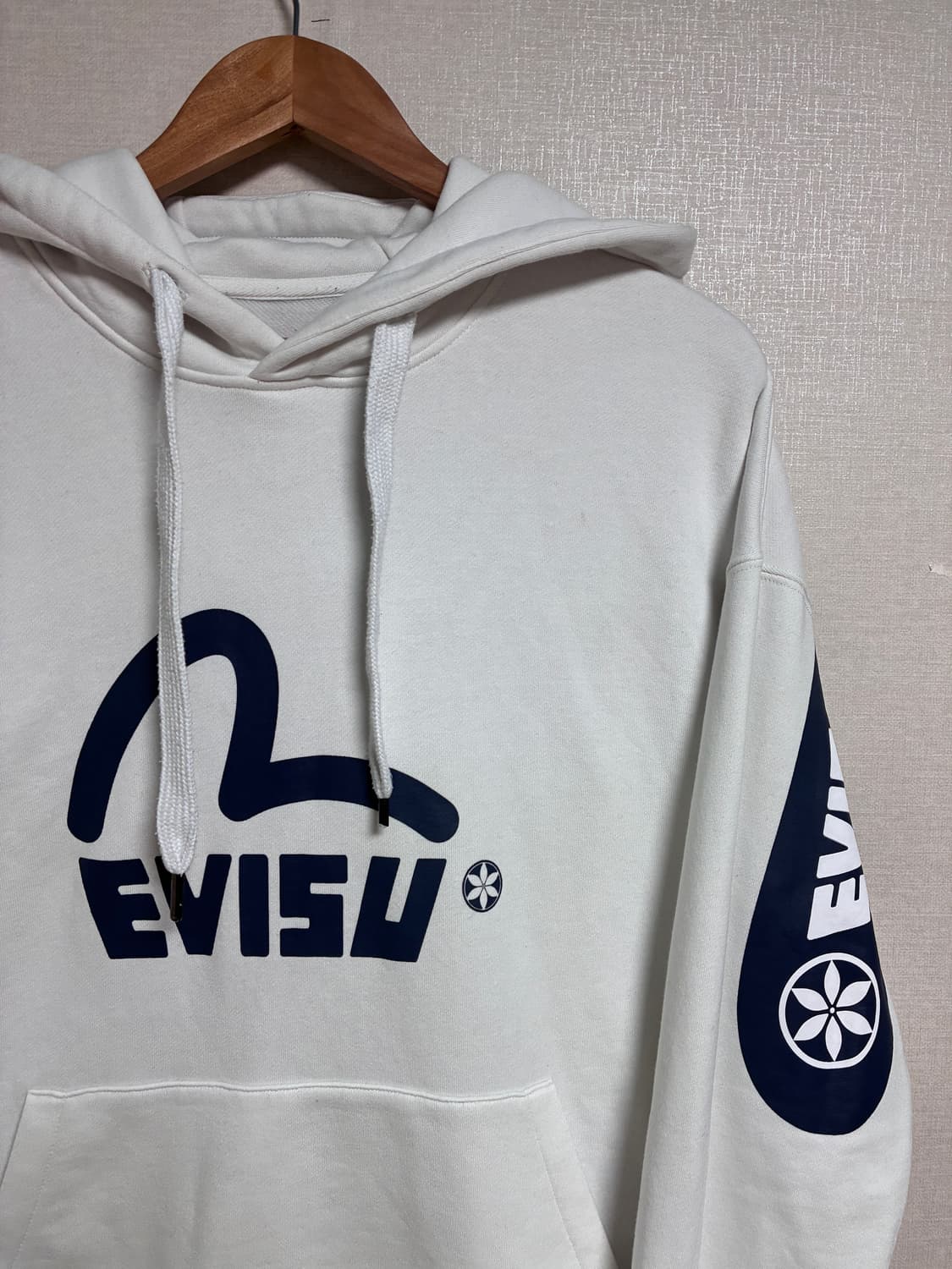 빈티지 에비수 후드티 화이트 XL 상품이미지1