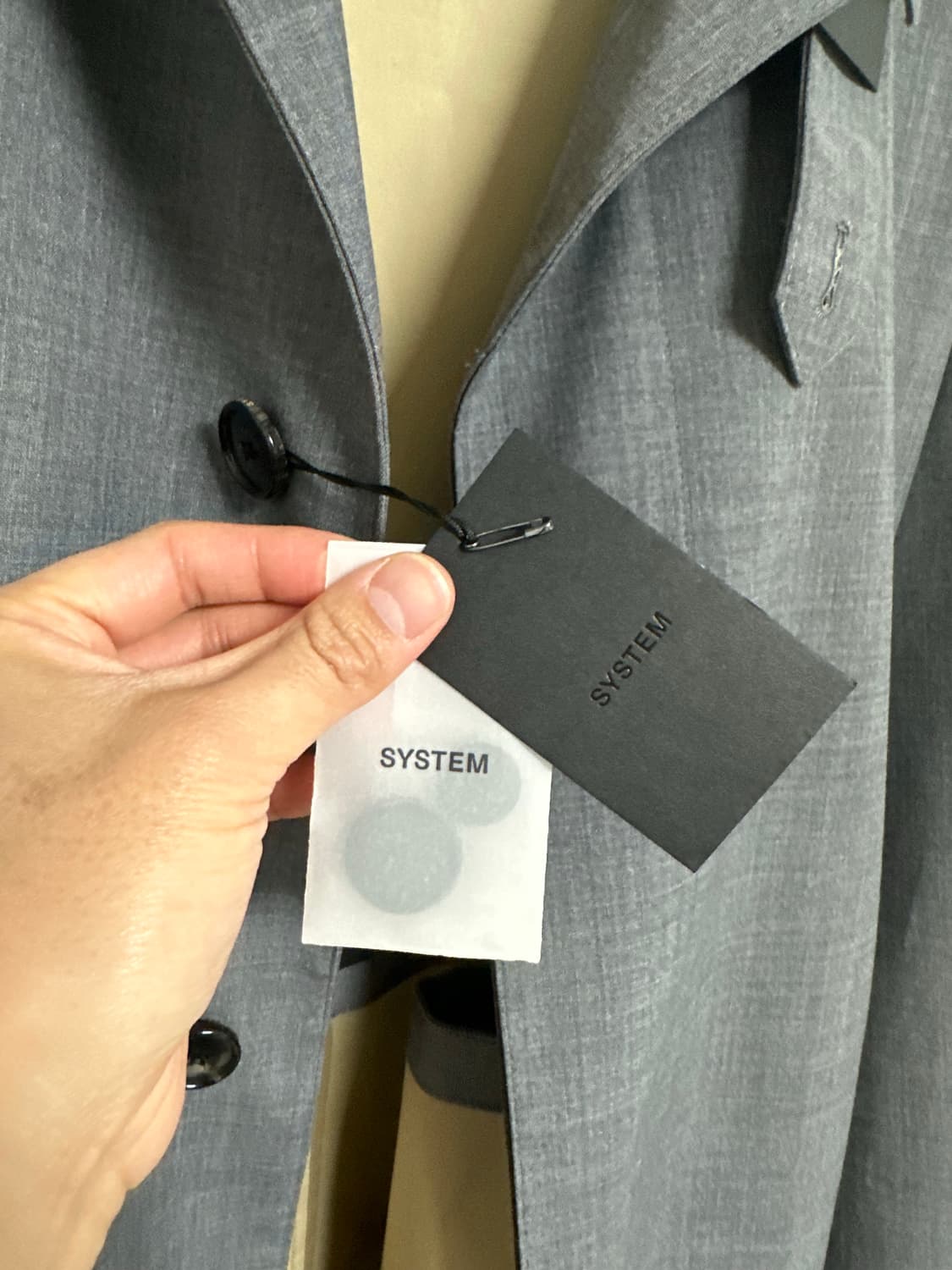 시스템옴므 그레이 코트 미사용품 상품이미지6