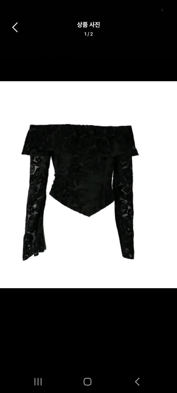 2000아카이브 벨벳 로즈 오프숄더 탑 상품이미지3