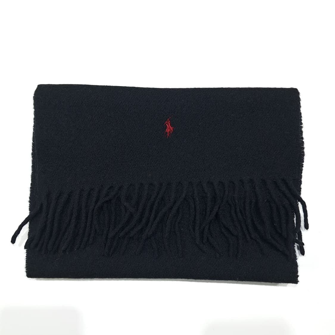 MX550 폴로 90s 스코틀랜드판 램스울 레드포니 블랙 머플러 목도리 상품이미지7