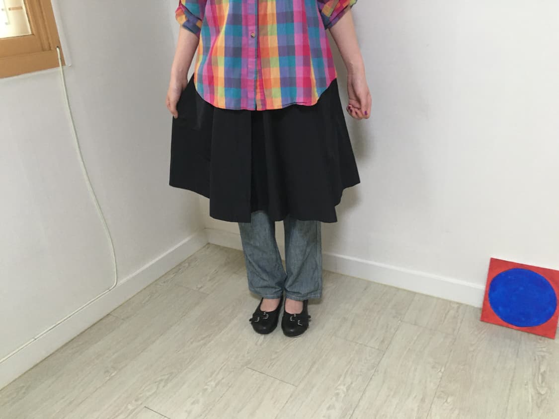 vintage black skirts 상품이미지3