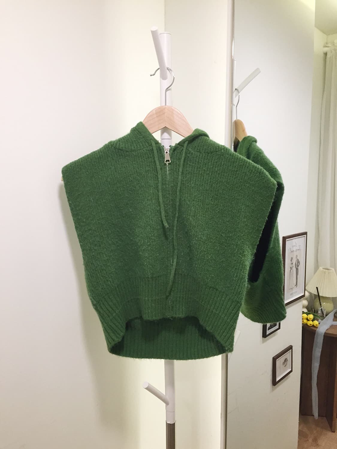 여성 빈티지 니트 조끼 후드집업 95 상품이미지3