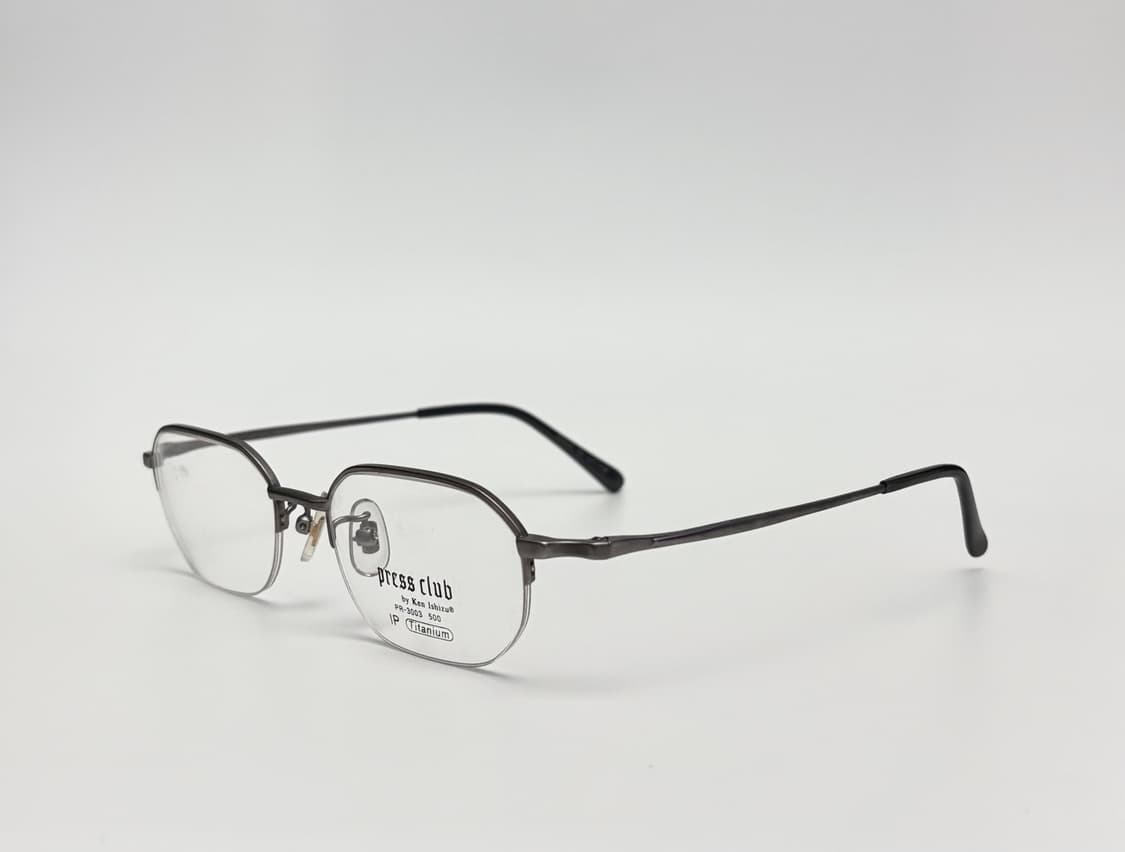 일본 빈티지 티타늄 반무테 안경 상품이미지1