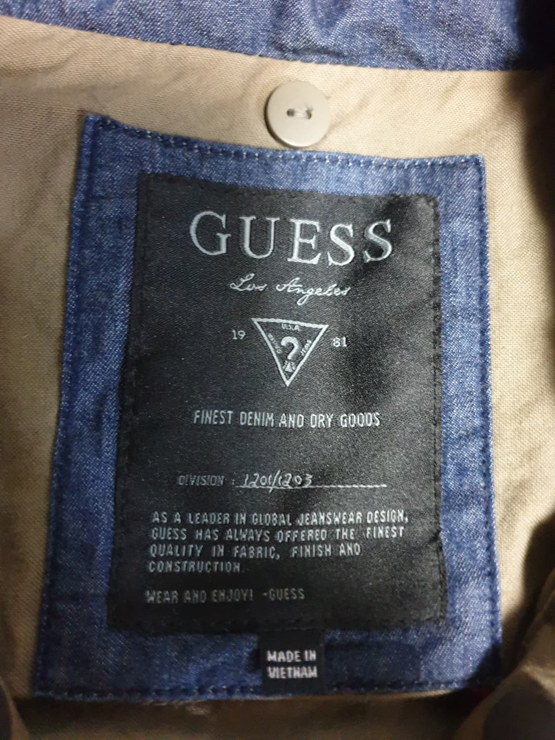 게스 클래식  데님배색 필드 야상 워커 자켓 카키 (M) 상품이미지4