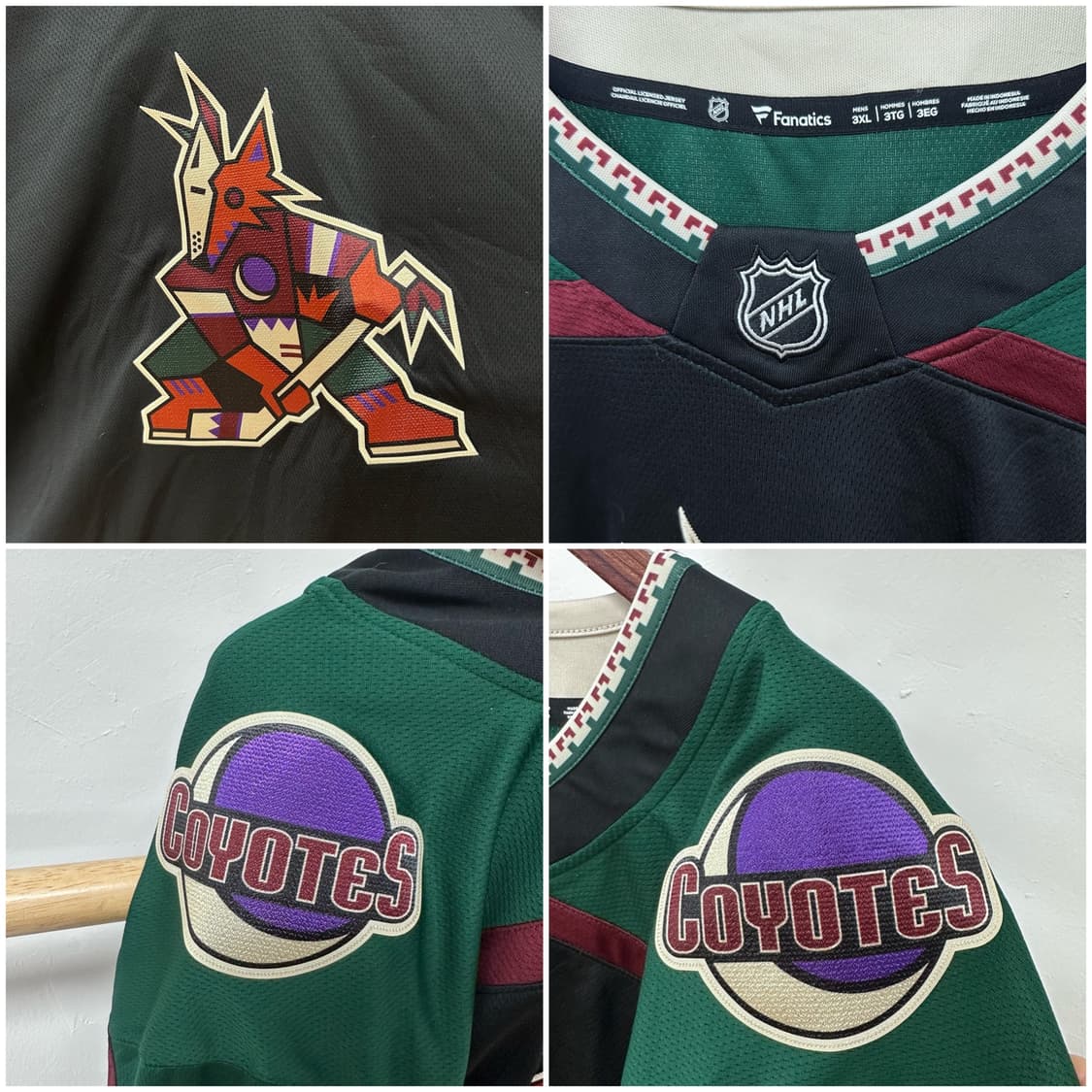 (새상품) 파나틱스 NHL 코요테스 아이스하키 져지 긴팔 3XL 상품이미지7
