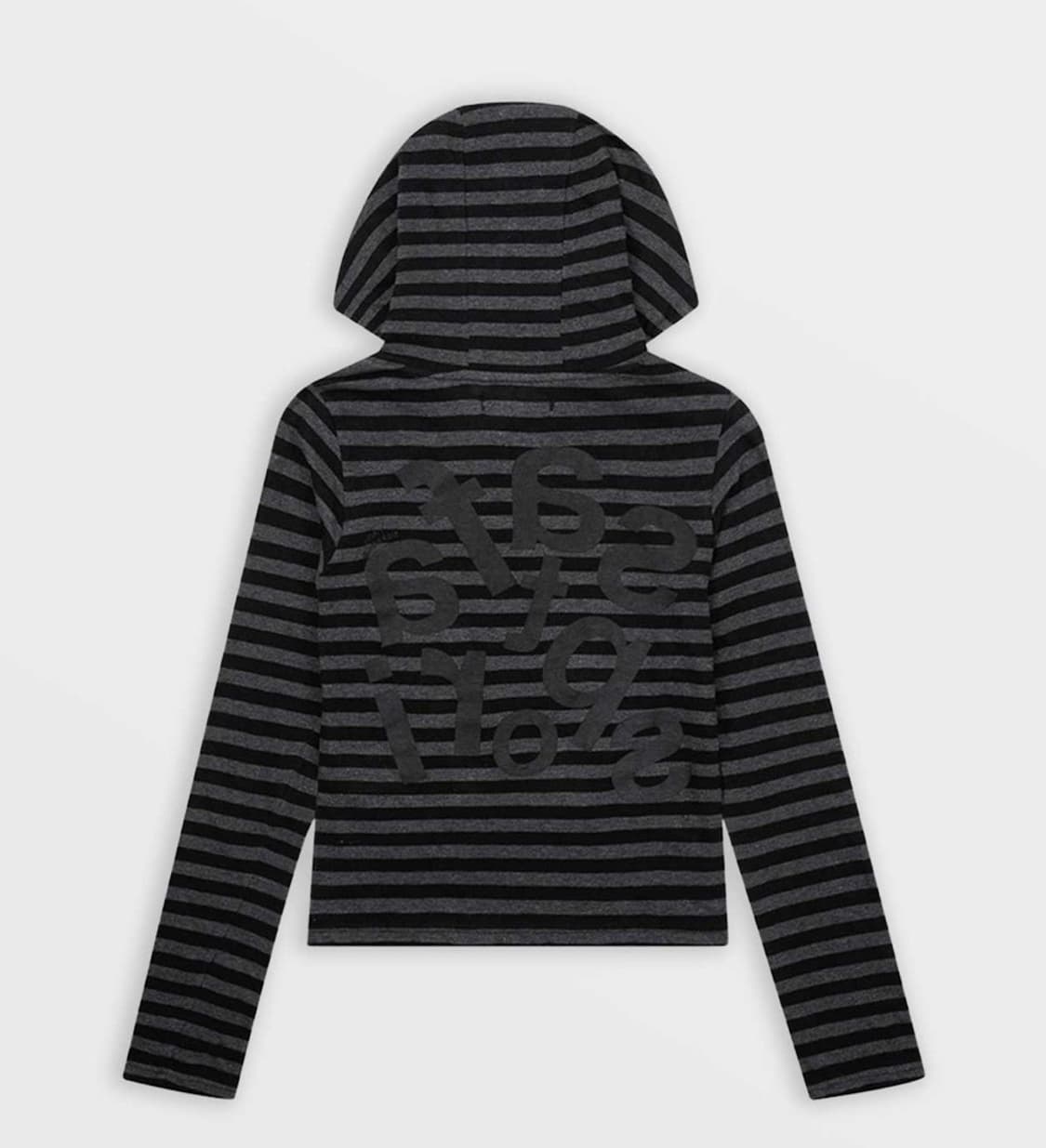 1/2 Ticketing Stripe Border Hoodie 상품이미지2