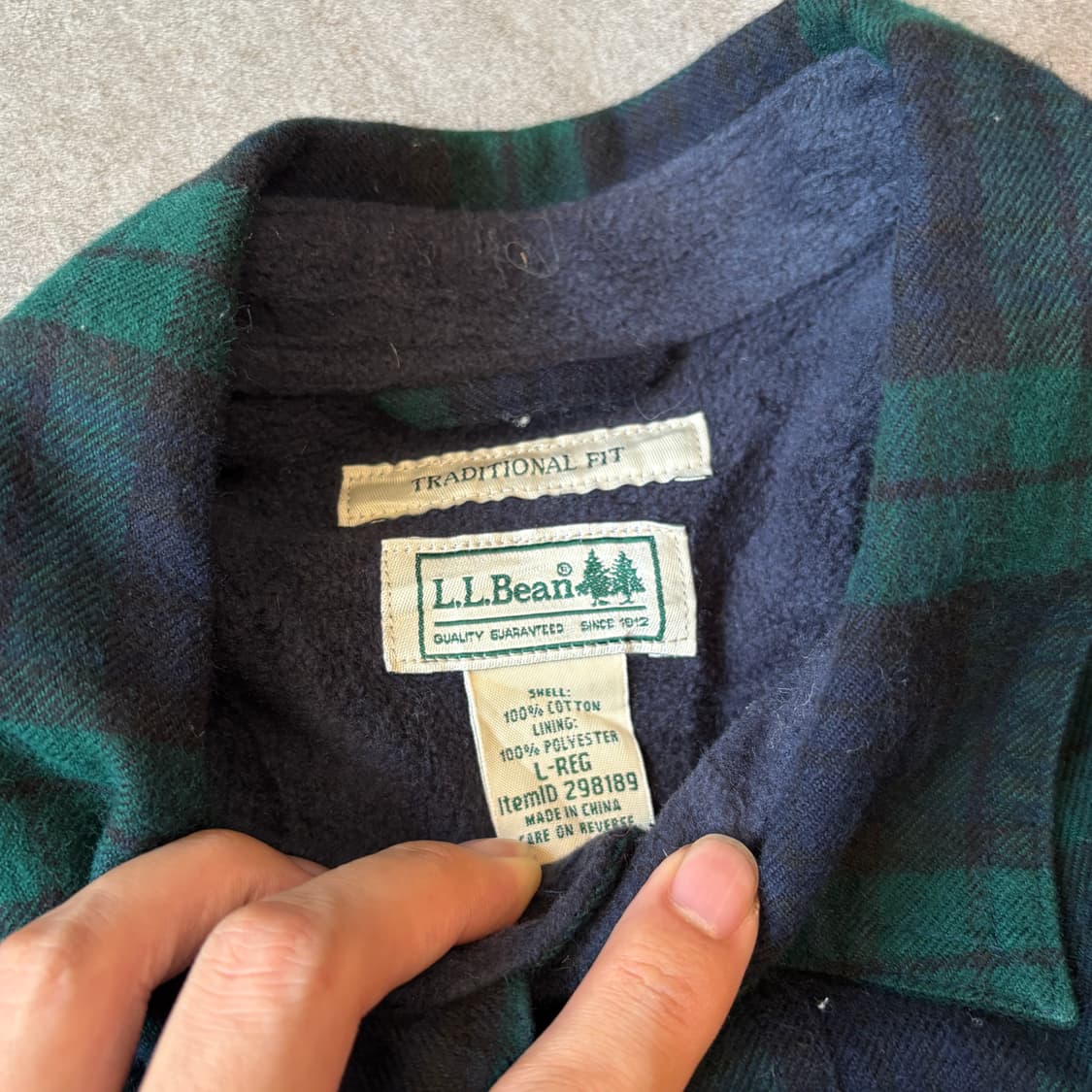 L.L.bean 정품 엘엘빈 체크 내피 셔츠 상품이미지5