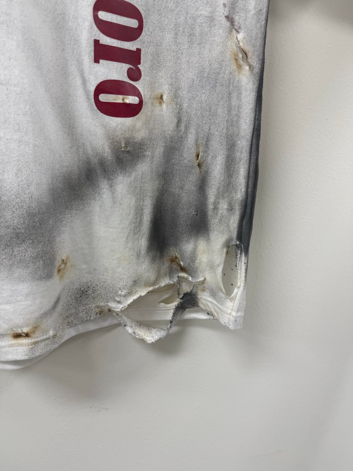 FE 말보로 빈티지 레트로 그릴드워싱 데미지 반팔 상품이미지7