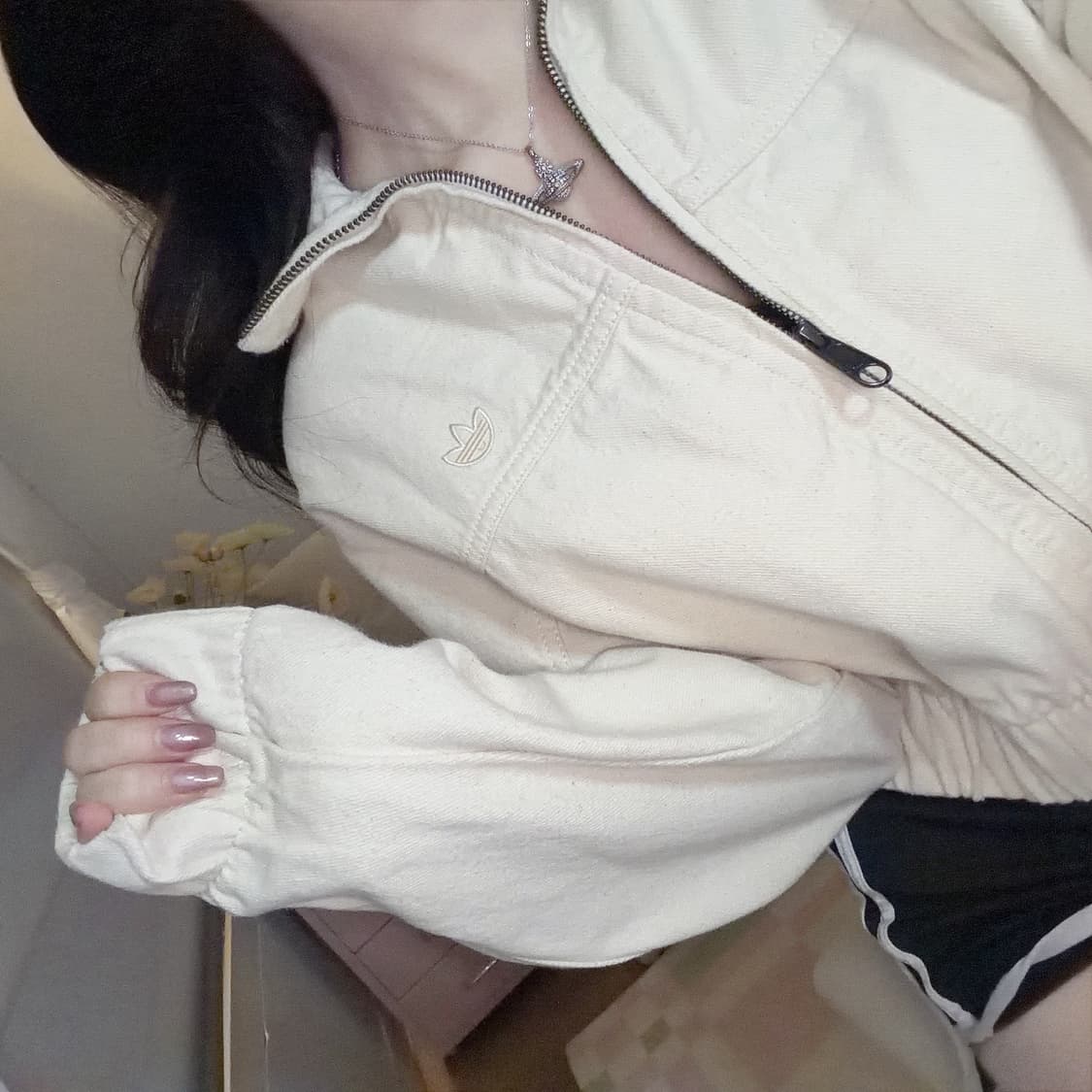 🐰아디다스 베이지 대대장 데님 자켓🪽 상품이미지4